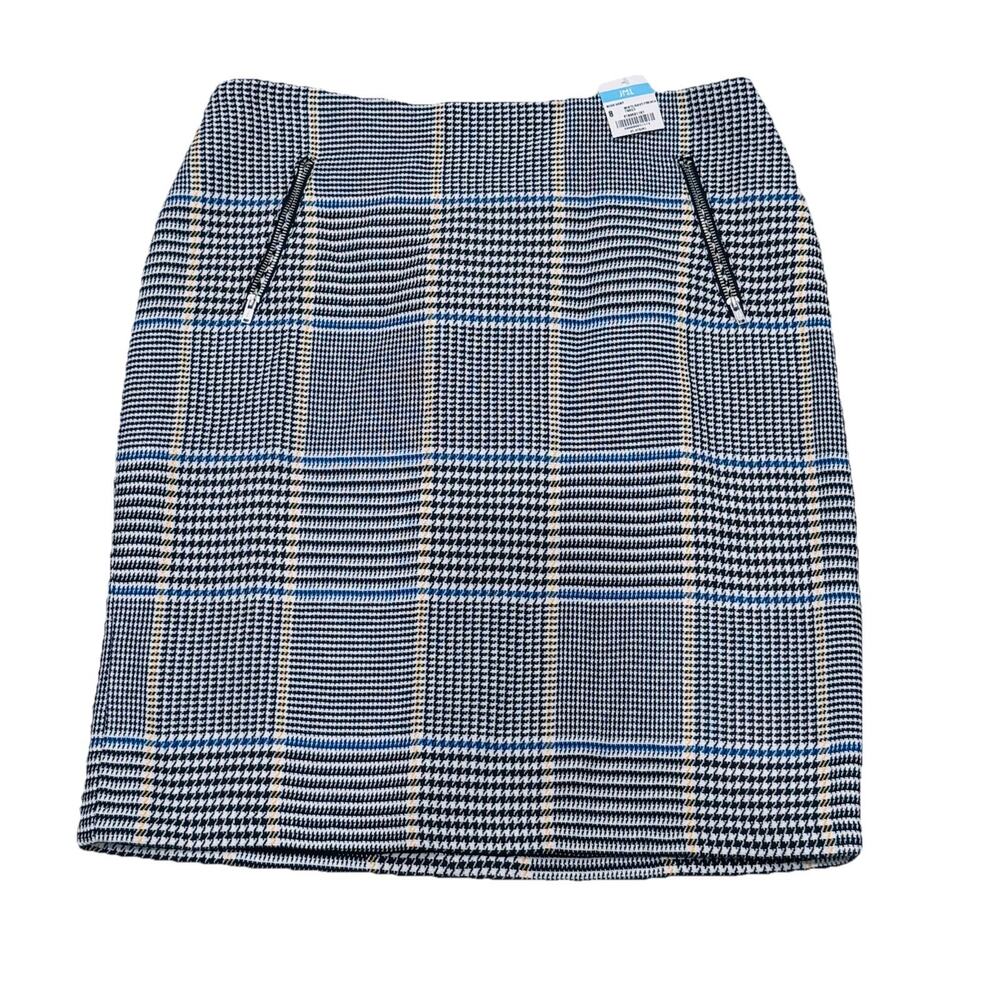 New J. Mclaughlin Ross Womens Houndstooth Pencil Skirt 8 $188 NWT
